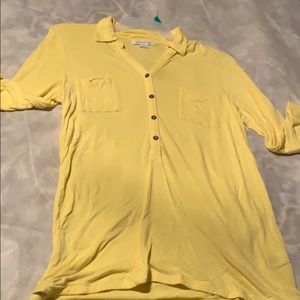 Yellow long length blouse